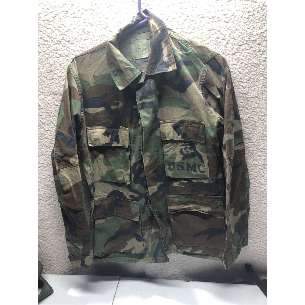 USMC Issue BDU Coat Small Short Woodland Camo Combat Military
